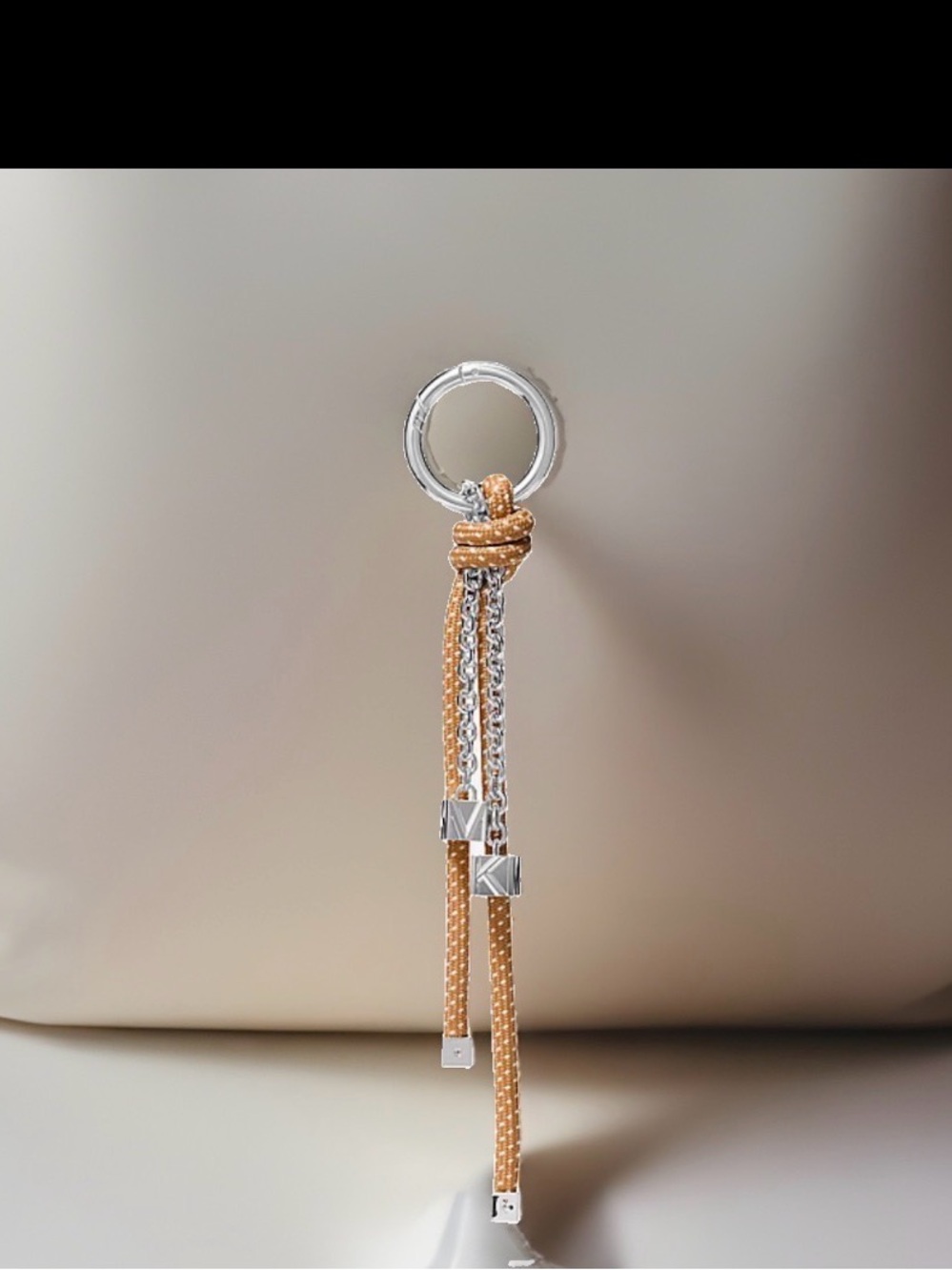 Michael Kors Silver-Tone and Speckled Cord Bag Charm